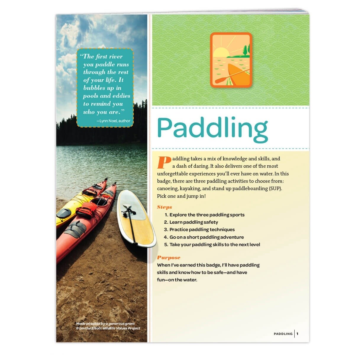 Senior Paddling Badge Requirements