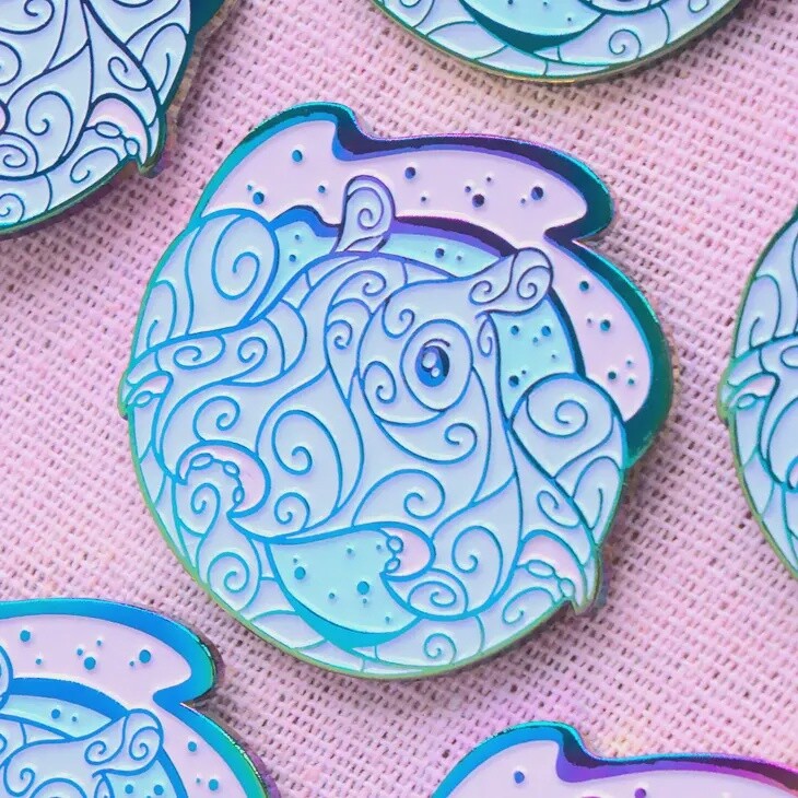 Cosmic Dumbo Octopus Enamel Pin