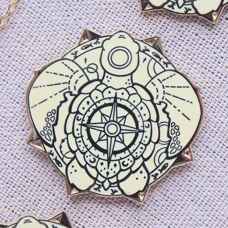 Star Chart Sea Turtle Enamel Pin
