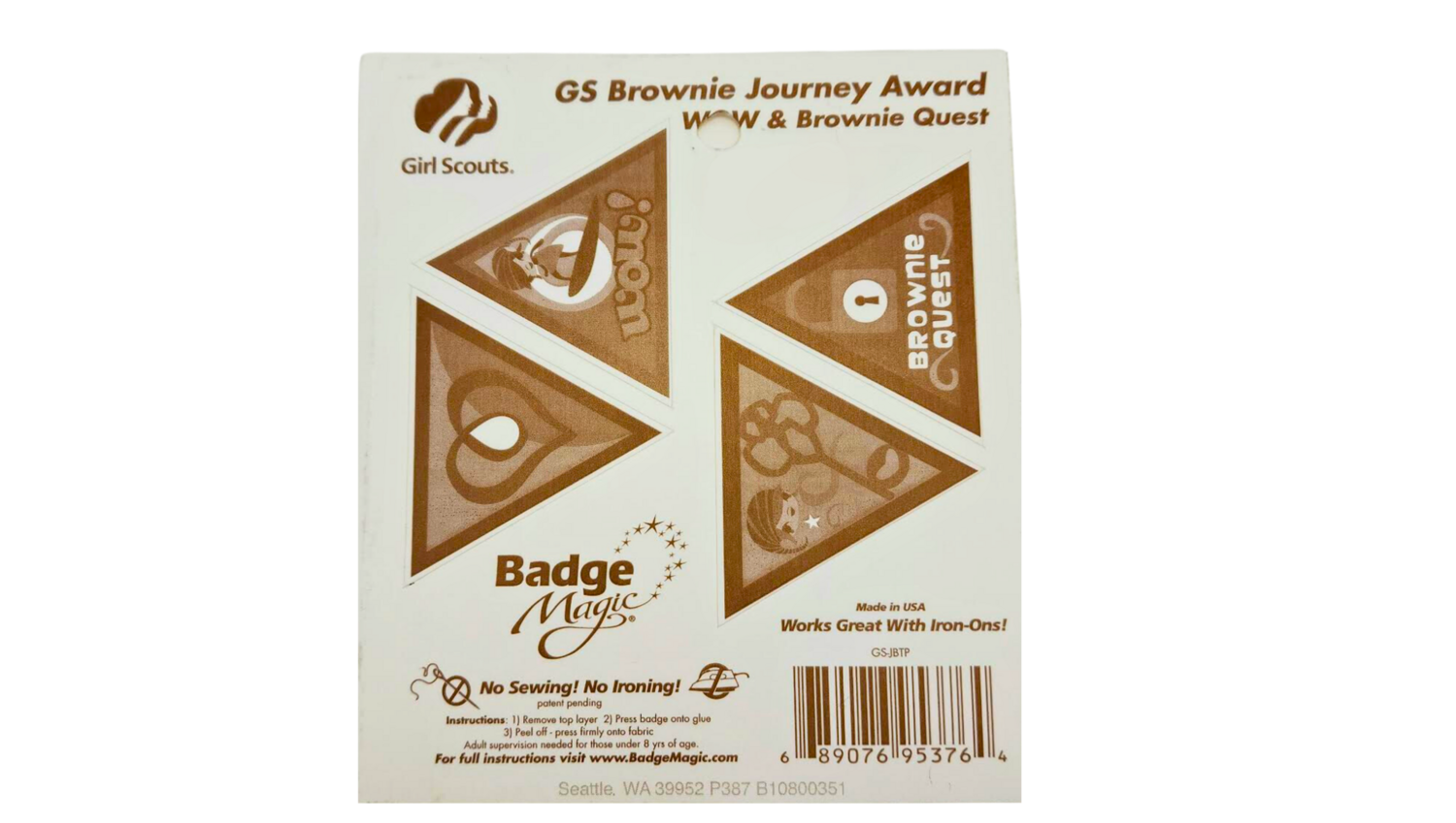 Badge Magic Girl Scout Brownie Journey Award