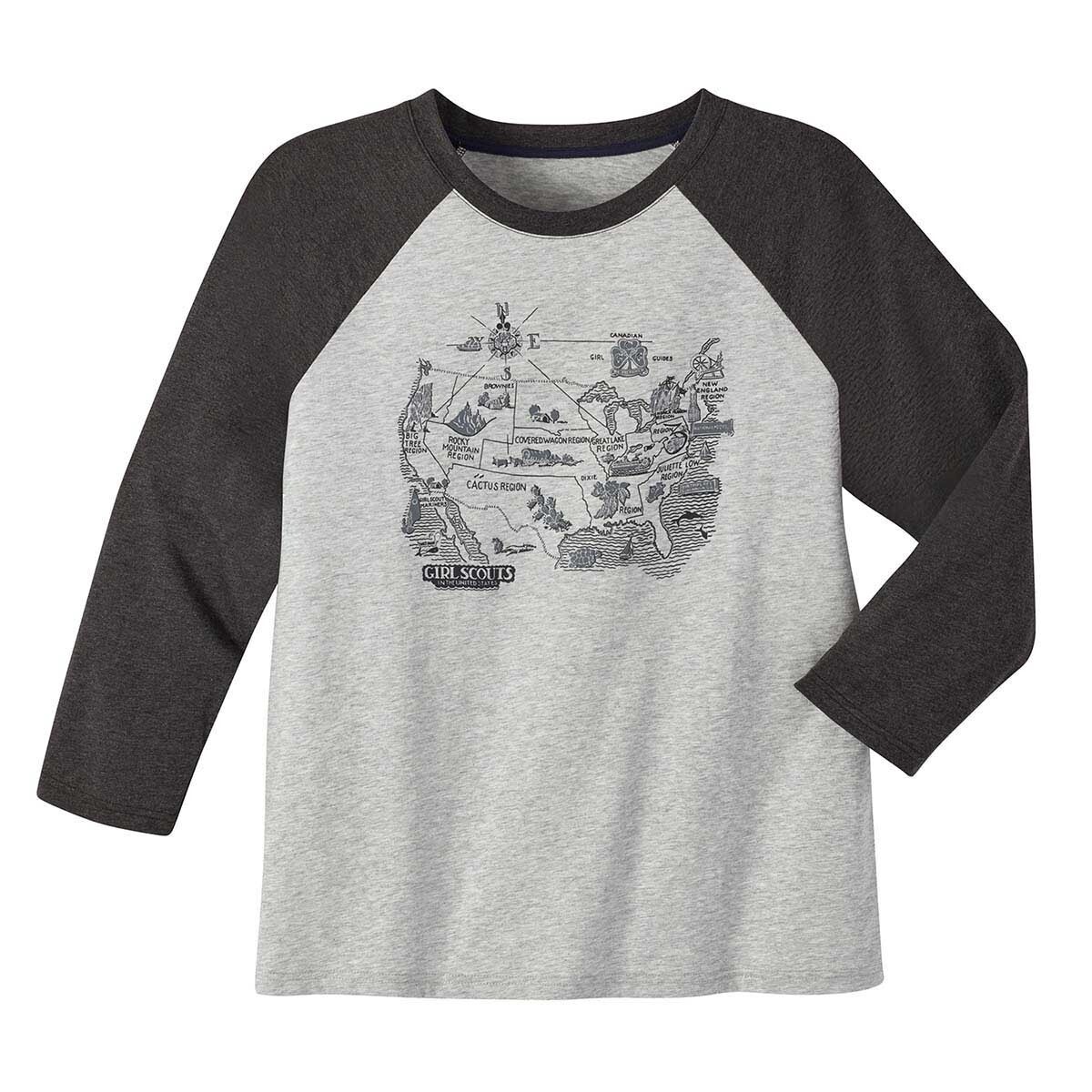 Map Of US Baseball T-Shirt, Size: SM