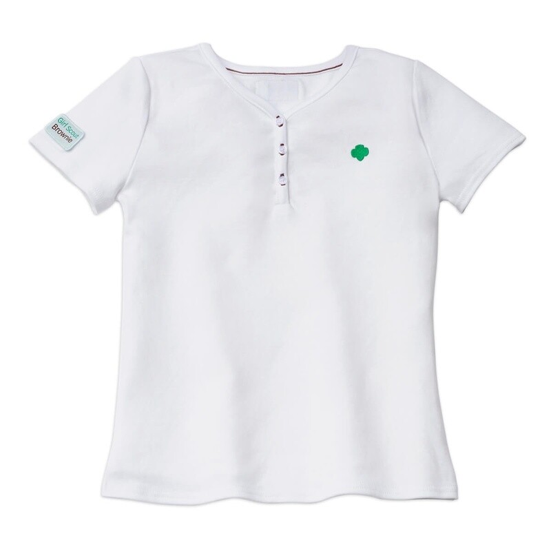 Girl Scout Brownie Henley, Size: LG