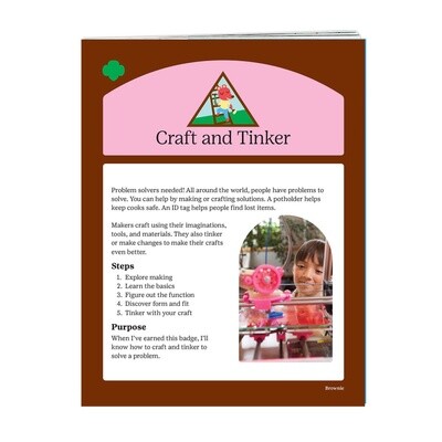 Brownie Craft and Tinker Badge Requirements
