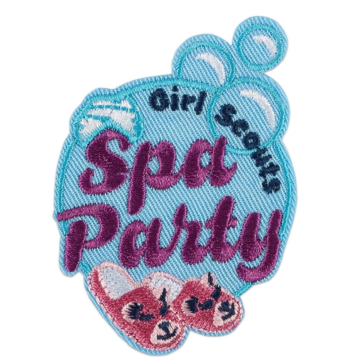 Spa Party Slippers Iron-On Patch