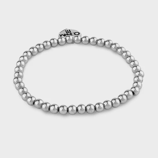 Silver Stretch Bead Bracelet
