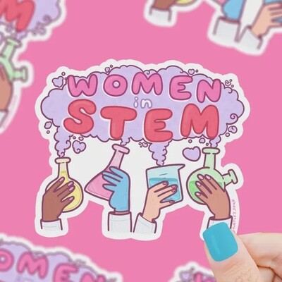 Women in Stem Science Vinyl Sticker