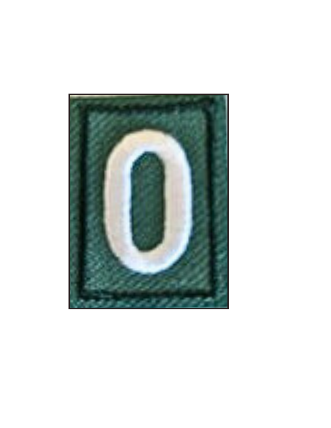 Multilevel Girl Scout Troop Numeral, Number: 0