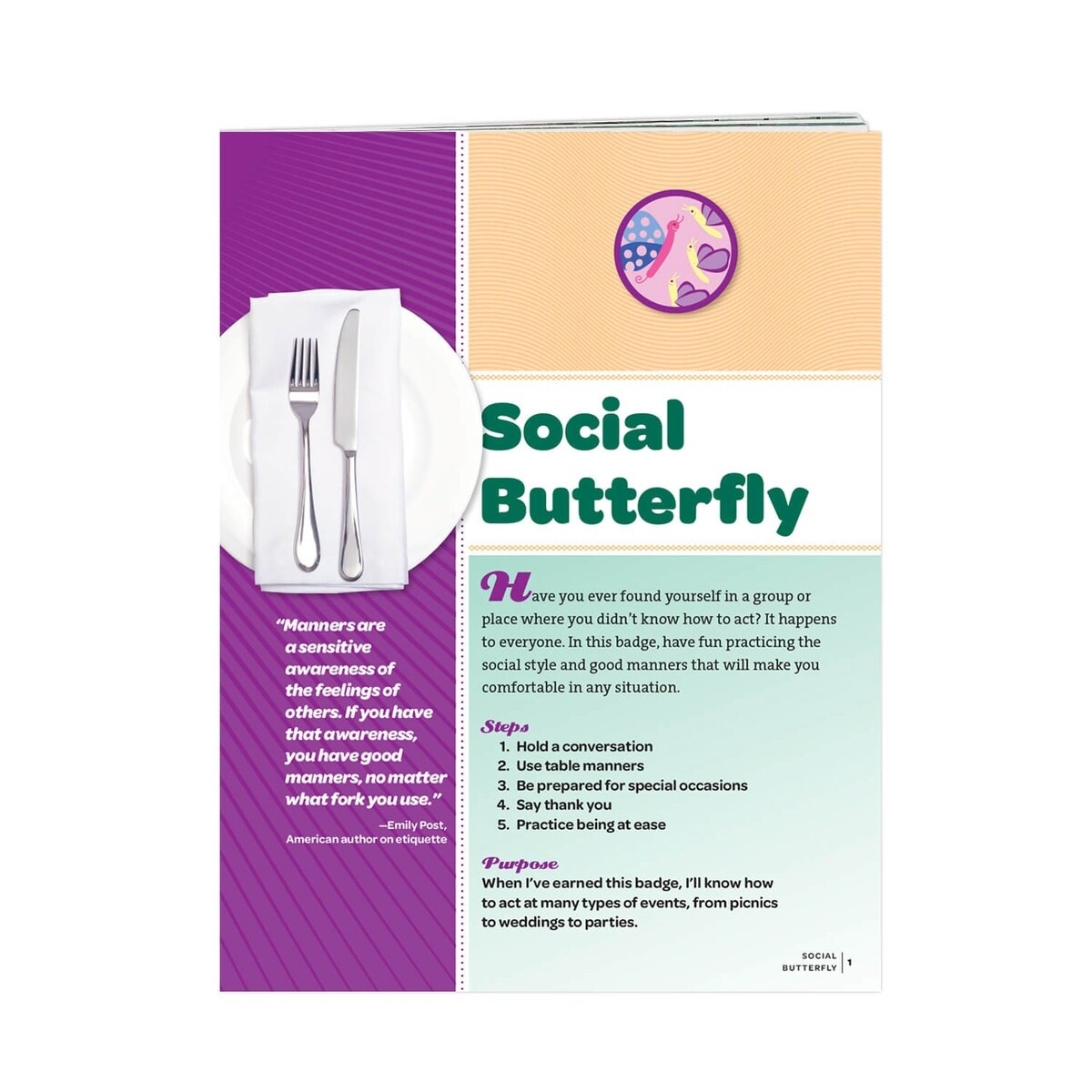 Junior Social Butterfly Badge Requirements