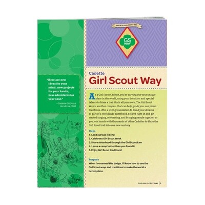 Cadette Girl Scouts Way Badge Requirements