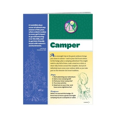 Used Junior Camper Badge Requirements