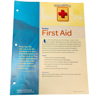 Used Senior First Aid Badge Requirements