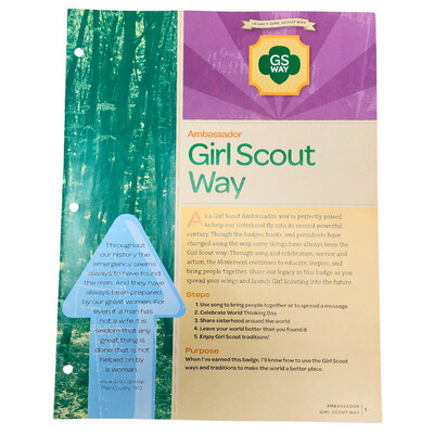 Used Ambassador Girl Scout Way Badge Requirements
