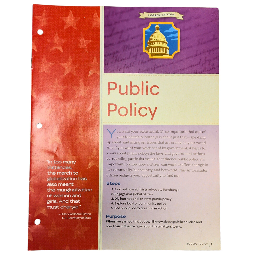 Used Ambassador Public Policy Badge Requirements