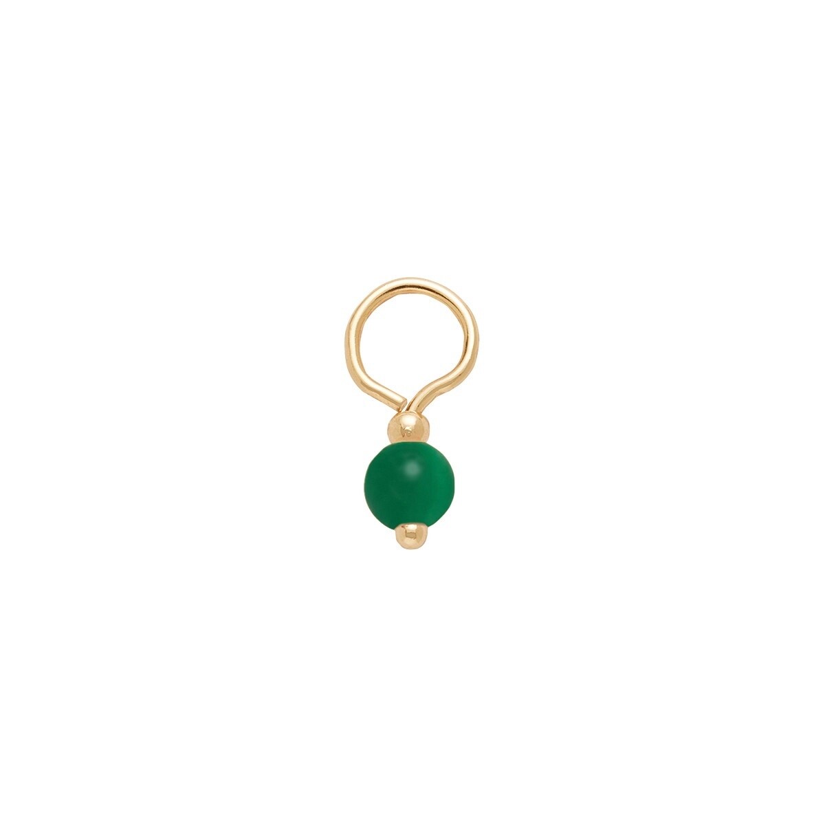 Girl Scout Charming Jewelry Collection May Birthstone Bean Charm — Goldtone