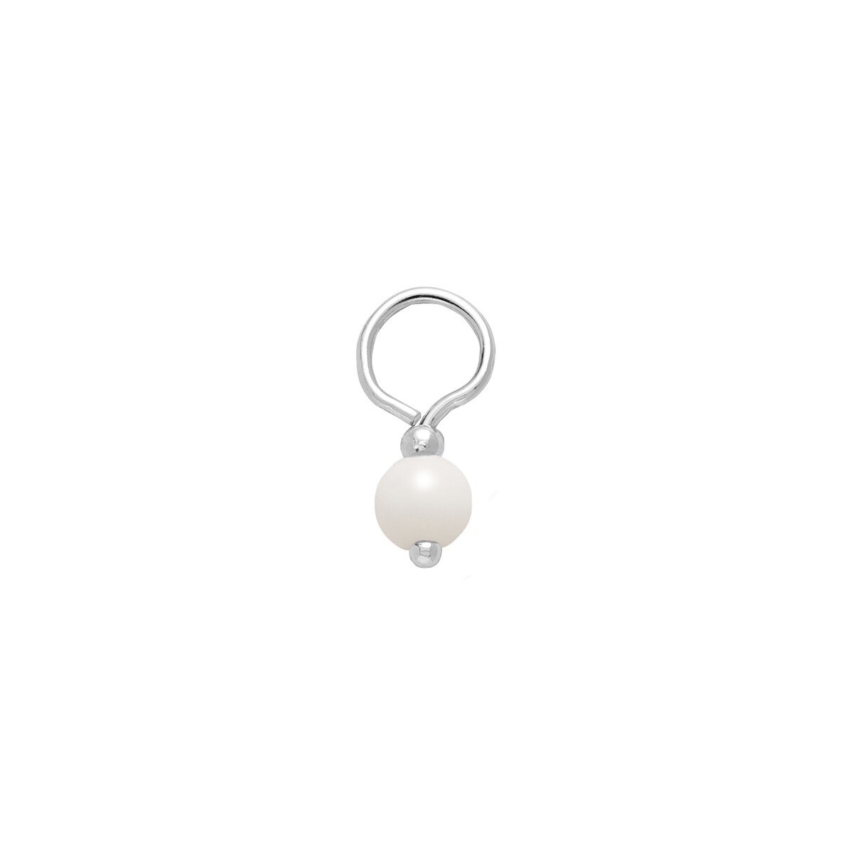 Girl Scout Charming Jewelry Collection April Birthstone Bead Charm— Silvertone
