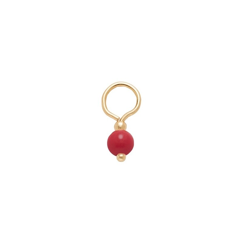 Girl Scout Charming Jewelry Collection January Birthstone Bead Charm — Goldtone