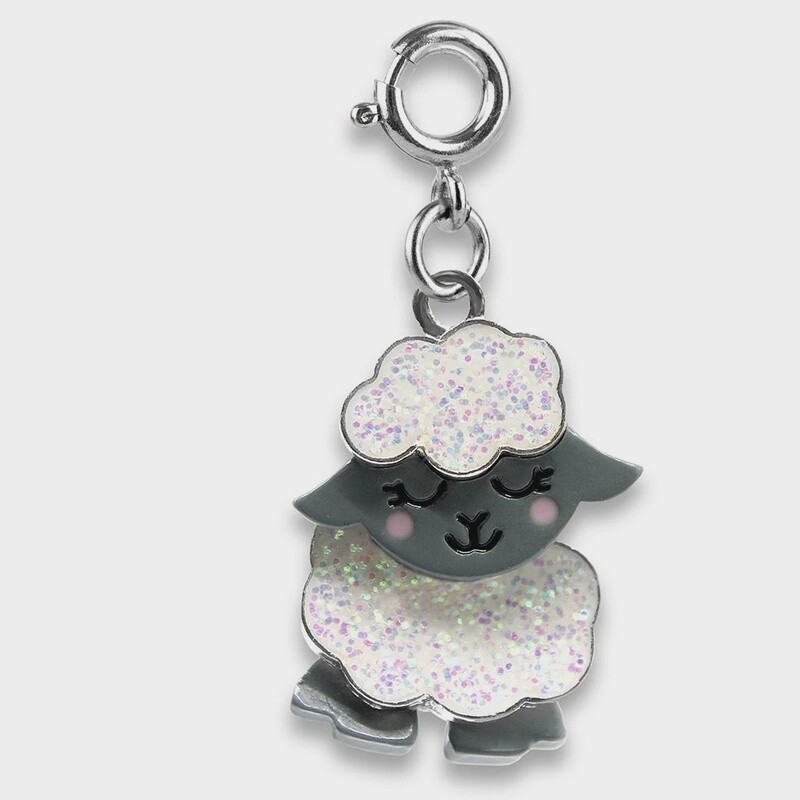 Swivel Glitter Sheep Charm
