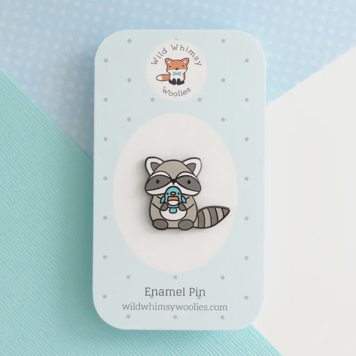 Raccoon Enamel Pin