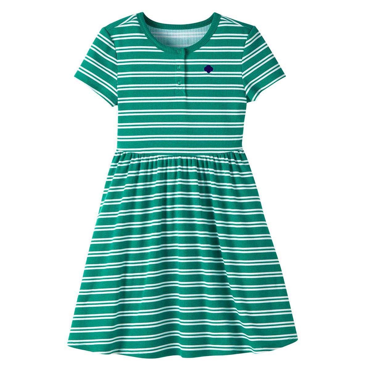 Junior Striped Henley Dress, Size: SM