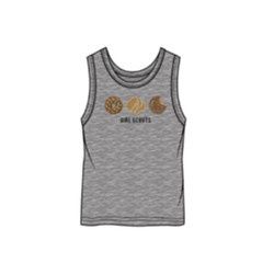 Women&#39;s Rhinestone Cookie Tank- Pewter Heather
