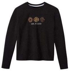 Girl&#39;s Rhinestone Cookie Long Sleeve T-Shirt