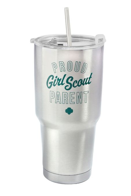Proud Girl Scout Parent Tumbler with Straw