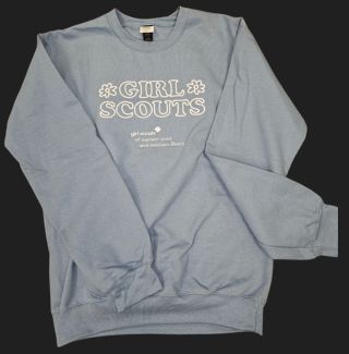 Puffy Letter GS Sweatshirt, Color: Stone Blue, Size: AS