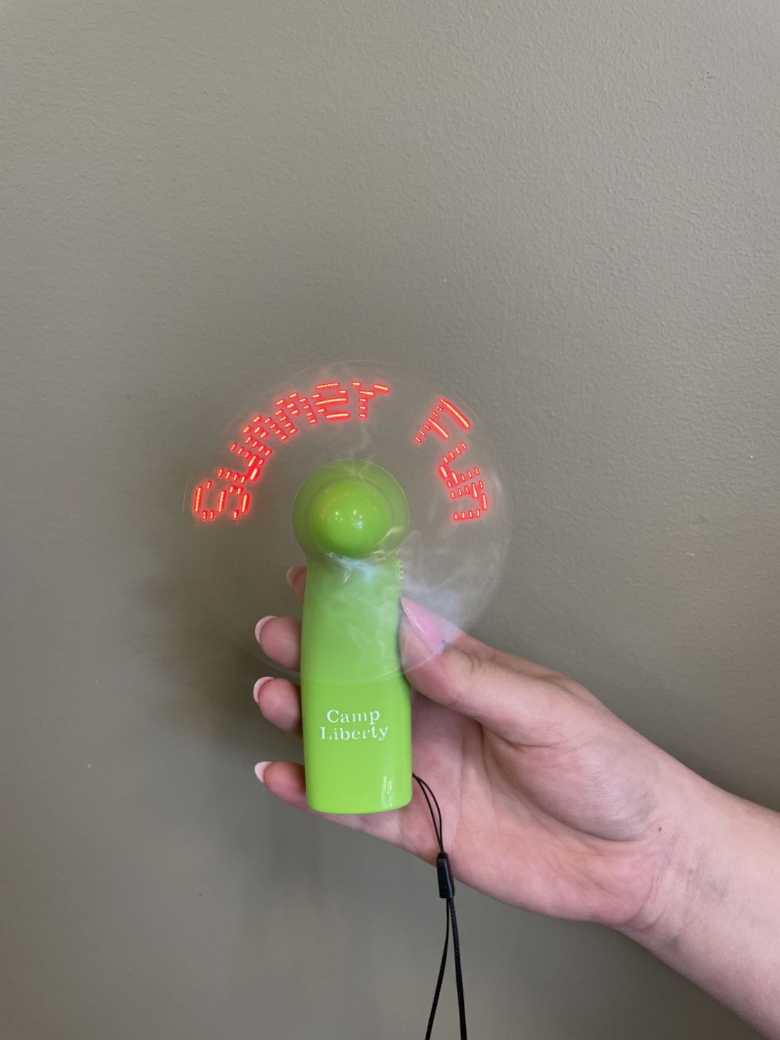 LED Camp Liberty Message Fan