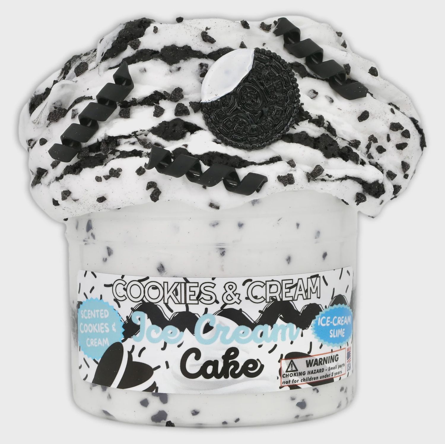 Cookies &amp; Cream Ice Cream Cake- Hybrid Slime