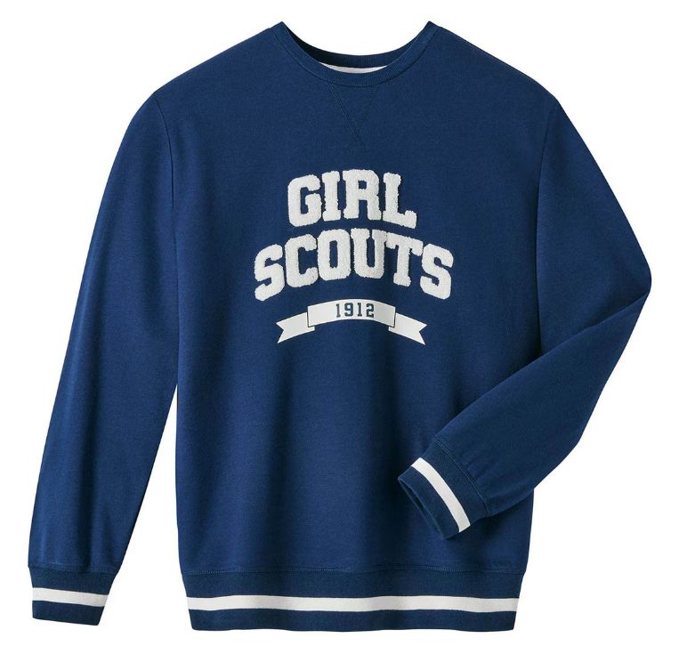 Navy Varsity Pullover Sweatshirt