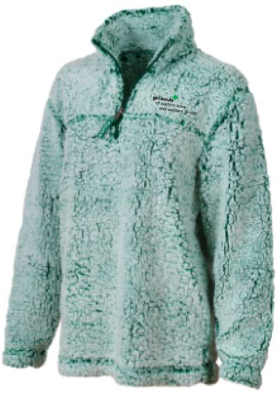 Frosted Hunter Sherpa 3/4 Zip Up, Size: AS