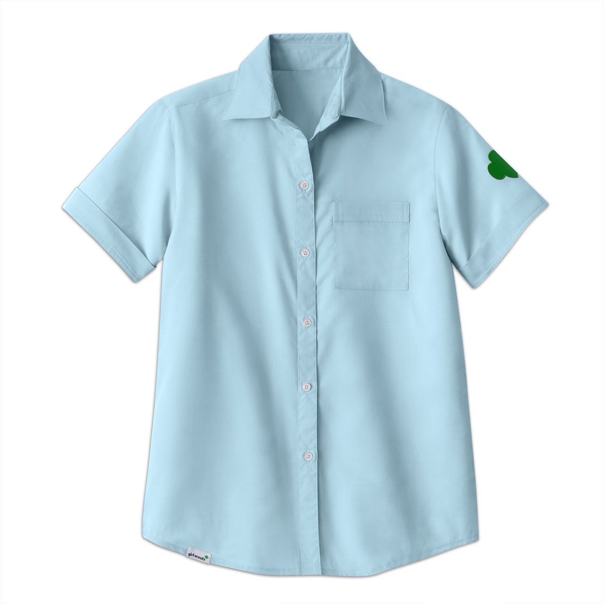 Basic Button Down Shirt, Color: Sky Blue, Size: MD