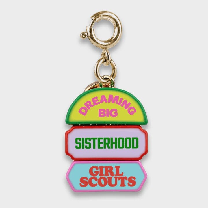 Gold Girl Scout Patches Charm