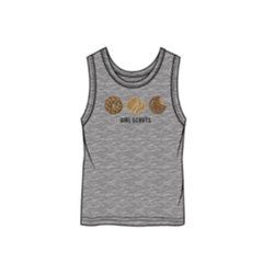 Women's Rhinestone Cookie Tank- Pewter Heather, Size: XS