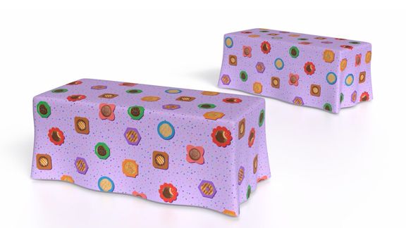 2026 Cookie Tablecloth 72" x 108"