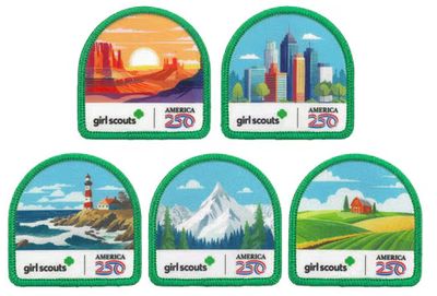 Girl Scouts America 250 Sew-On Patch Set of 5