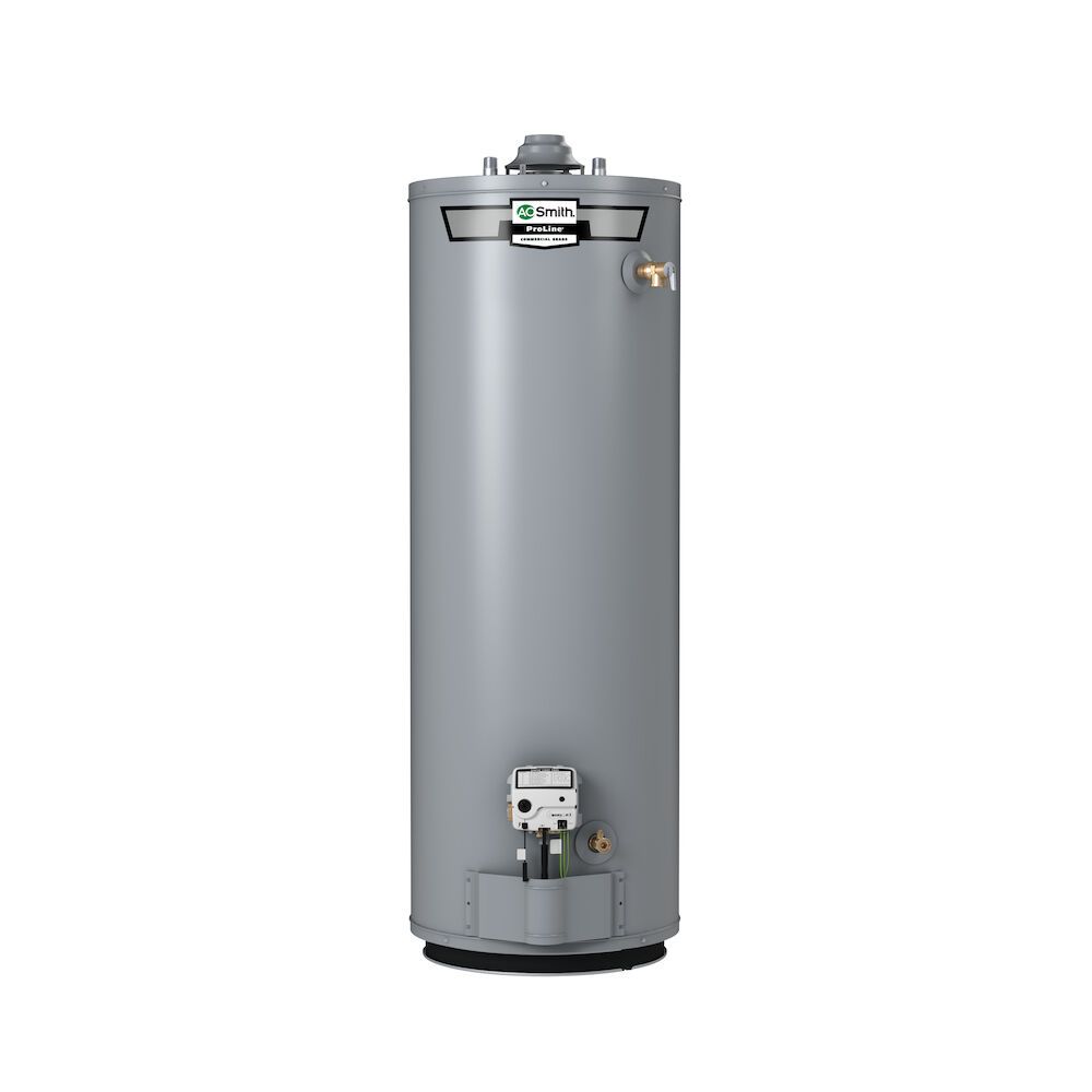 A.O. Smith Natural Gas: 40 Gallon, 6-year - [ProLine]   Don't let this deal pass you up! Save $500 on this COMMERCIAL grade product! Advanced features requires less maintenance and extends lifespan.