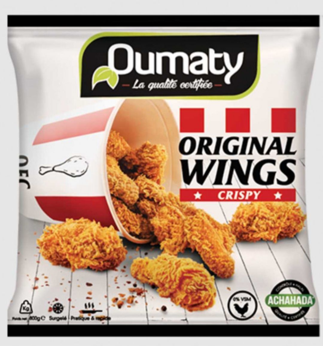 Original Wings Crispy -Oumaty au Poulet Halal certifié Achahada - Sachet 800gr (surgelé)