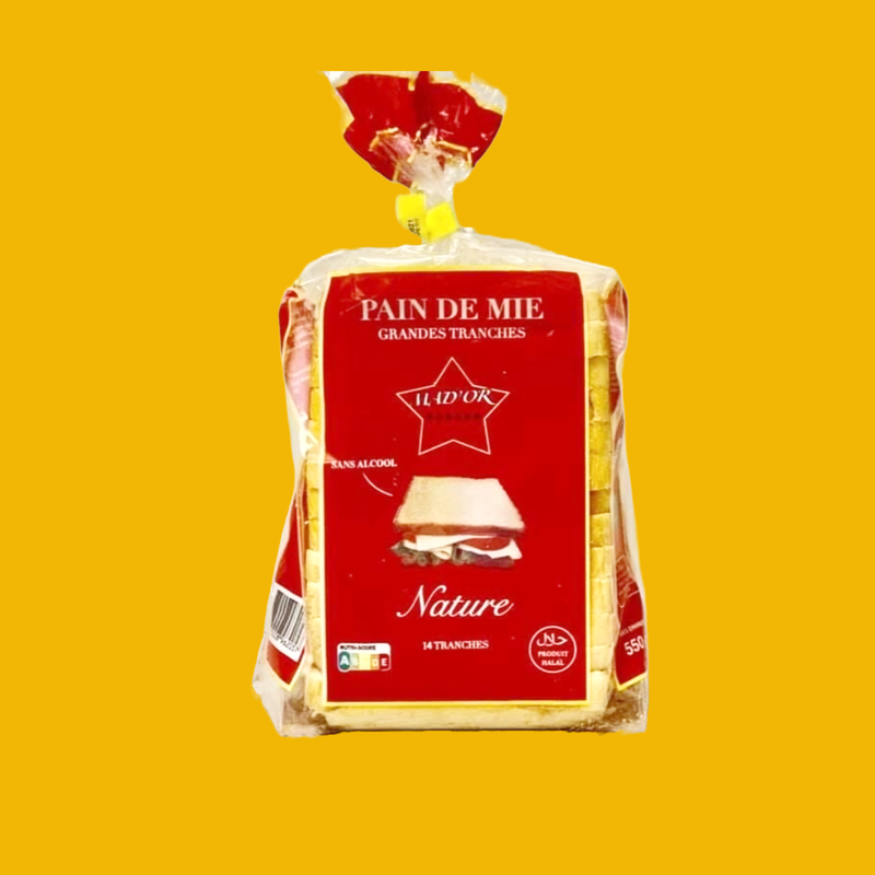 Pain de Mie Nature Halal Sans Alcool et E471