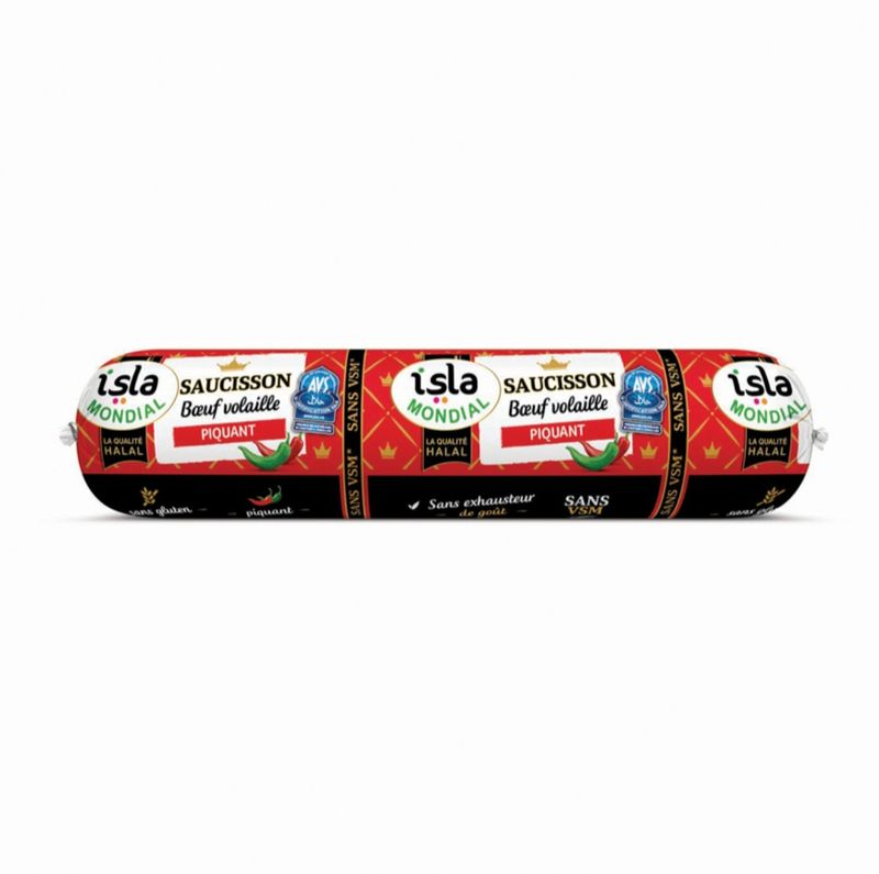 Saucisson bœuf volaille piquant sans VSM 450g