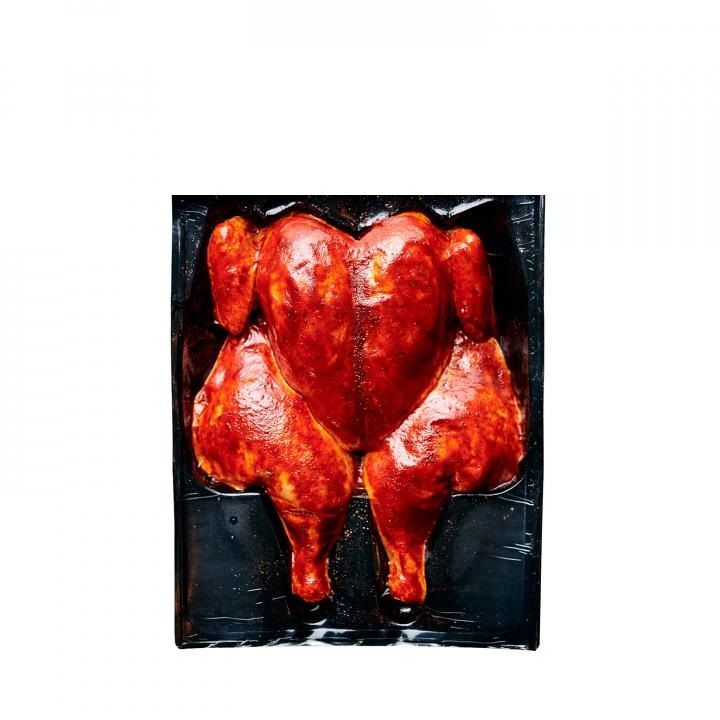 Poulet  Halal en crapaudine à saveur marinade Antillaise Environ 1kg