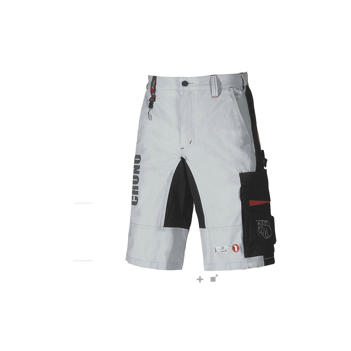 Pantalone corto da lavoro U-POWER Aurano, Colori: grigio chiaro, Taglia: 48