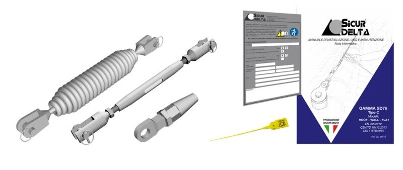 KIT MONTAGGIO CAVO - LINEA VITA