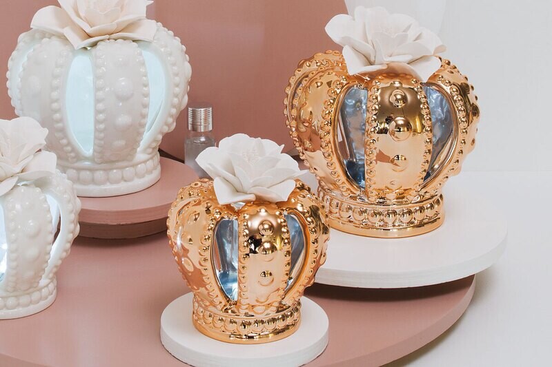 Claraluna - Diffusore led corona inglese oro in due misure