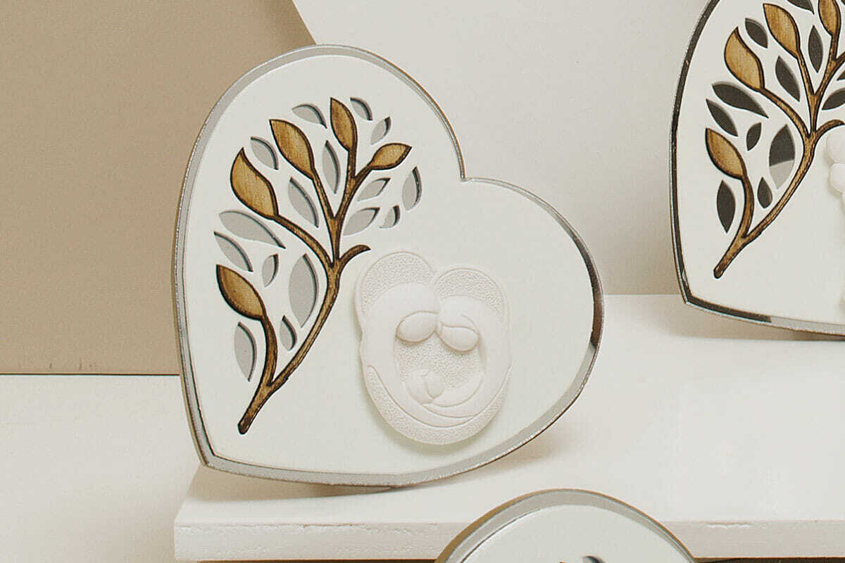 Claraluna - Bomboniera icona cuore famiglia 21674/F