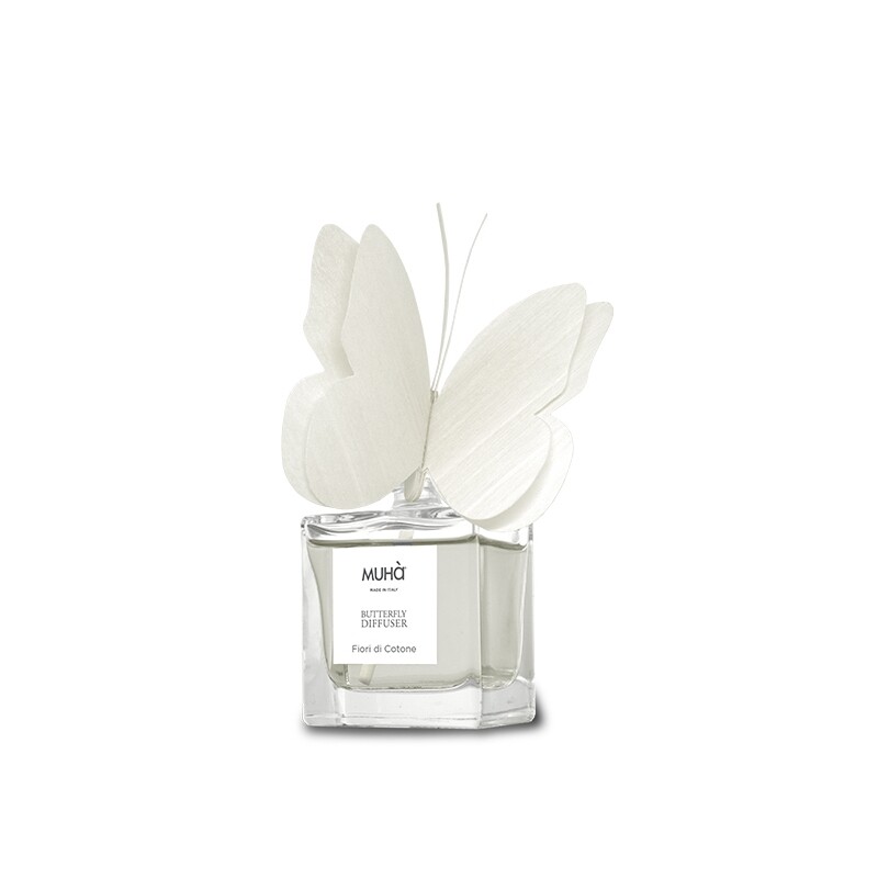 Muhà - Diffusore Farfalla "Fiori di cotone" 50ml