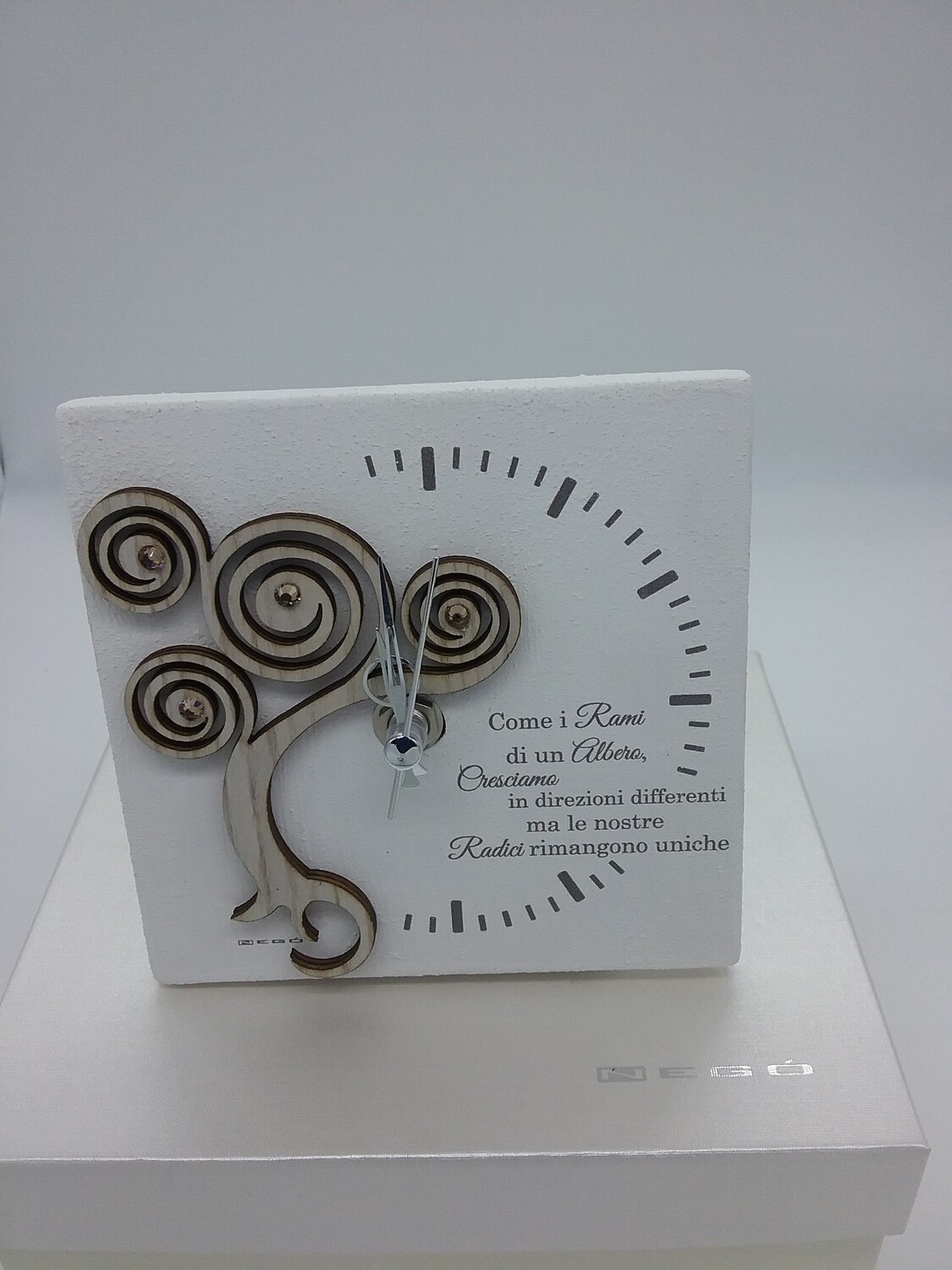Orologio "Serie Frasi Albero" Negò, Misure: Piccolo