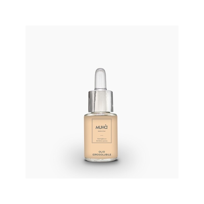 Olio idrosolubile "Vaniglia e Ambra Pura" 15ml Muhà