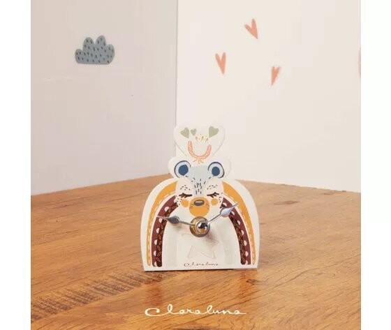 Orologio con arcobaleno e orsetto azzurro 23621 Claraluna