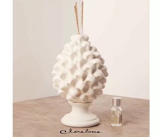 Profumatore pigna grande bianco 23196 Claraluna